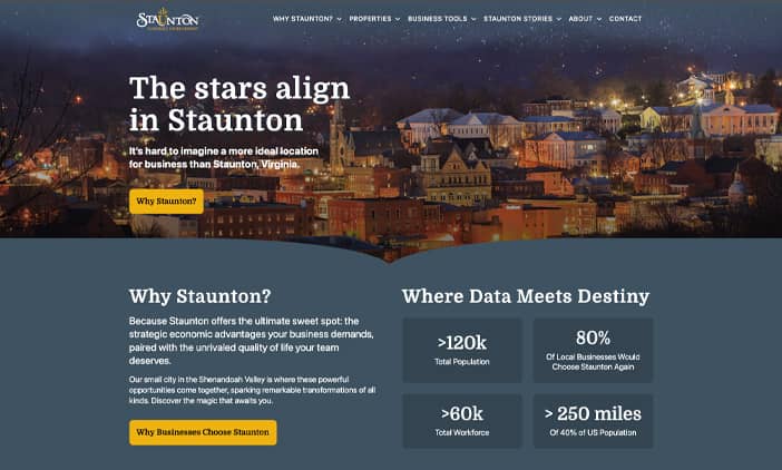 City of Staunton Economic Development economic development website